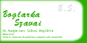 boglarka szavai business card
