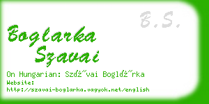 boglarka szavai business card